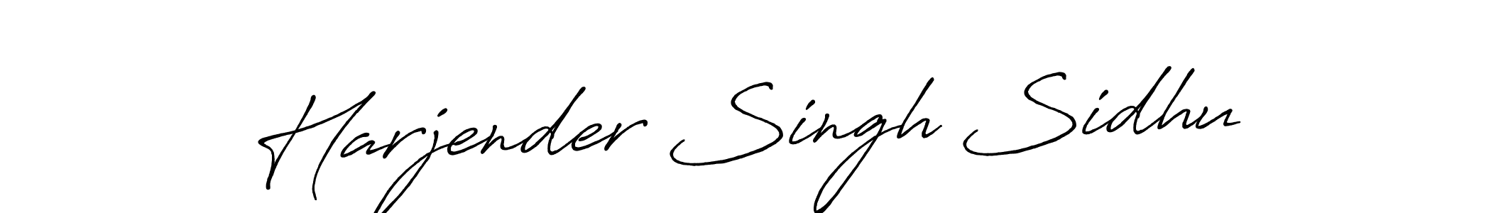 How to make Harjender Singh Sidhu name signature. Use Antro_Vectra_Bolder style for creating short signs online. This is the latest handwritten sign. Harjender Singh Sidhu signature style 7 images and pictures png