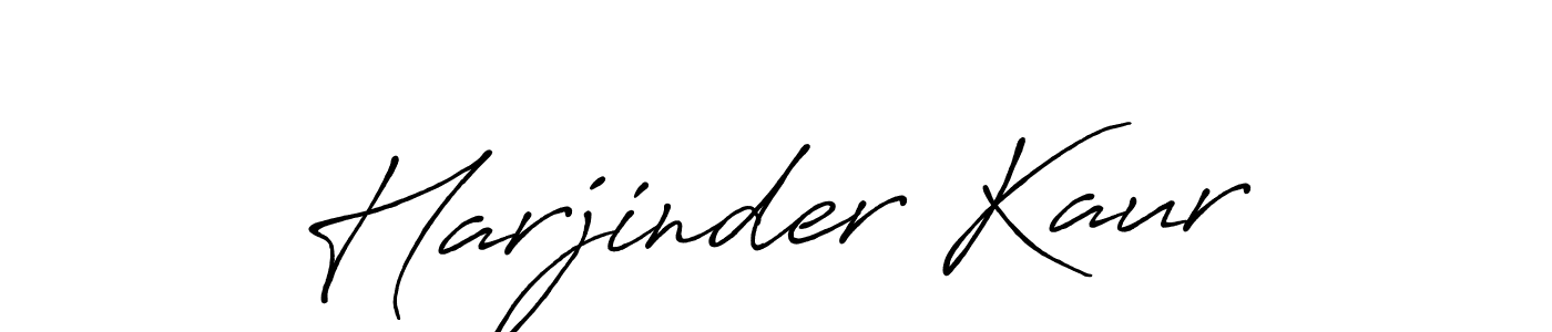 How to make Harjinder Kaur name signature. Use Antro_Vectra_Bolder style for creating short signs online. This is the latest handwritten sign. Harjinder Kaur signature style 7 images and pictures png