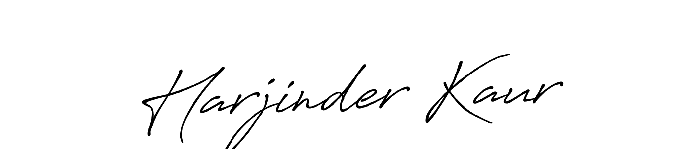How to make Harjinder Kaur name signature. Use Antro_Vectra_Bolder style for creating short signs online. This is the latest handwritten sign. Harjinder Kaur signature style 7 images and pictures png