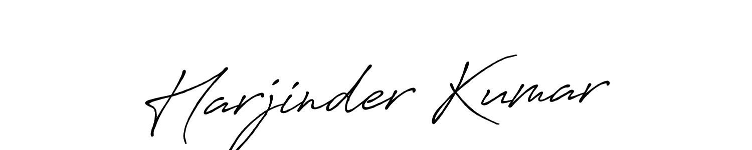 Make a beautiful signature design for name Harjinder Kumar. With this signature (Antro_Vectra_Bolder) style, you can create a handwritten signature for free. Harjinder Kumar signature style 7 images and pictures png