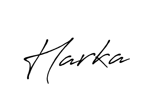 Design your own signature with our free online signature maker. With this signature software, you can create a handwritten (Antro_Vectra_Bolder) signature for name Harka. Harka signature style 7 images and pictures png