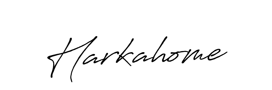 Use a signature maker to create a handwritten signature online. With this signature software, you can design (Antro_Vectra_Bolder) your own signature for name Harkahome. Harkahome signature style 7 images and pictures png