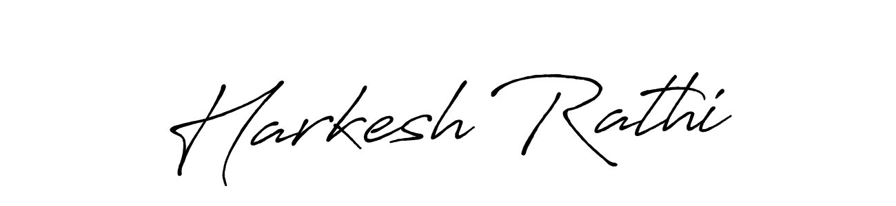 How to make Harkesh Rathi name signature. Use Antro_Vectra_Bolder style for creating short signs online. This is the latest handwritten sign. Harkesh Rathi signature style 7 images and pictures png