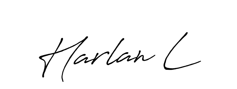 The best way (Antro_Vectra_Bolder) to make a short signature is to pick only two or three words in your name. The name Harlan L include a total of six letters. For converting this name. Harlan L signature style 7 images and pictures png