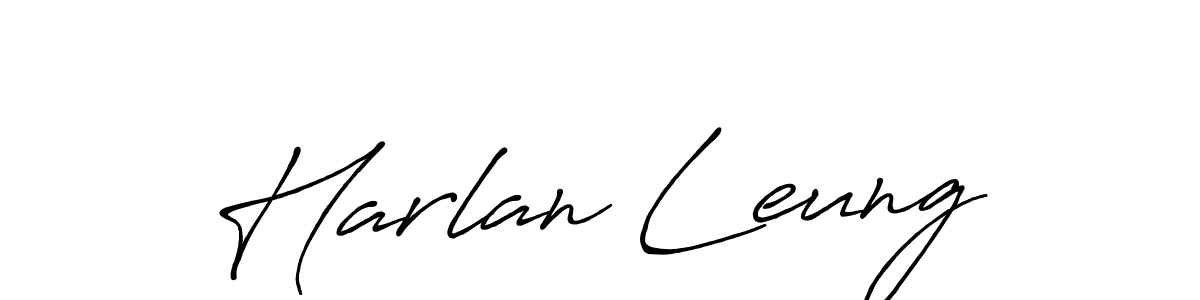 Also You can easily find your signature by using the search form. We will create Harlan Leung name handwritten signature images for you free of cost using Antro_Vectra_Bolder sign style. Harlan Leung signature style 7 images and pictures png
