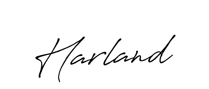 The best way (Antro_Vectra_Bolder) to make a short signature is to pick only two or three words in your name. The name Harland include a total of six letters. For converting this name. Harland signature style 7 images and pictures png