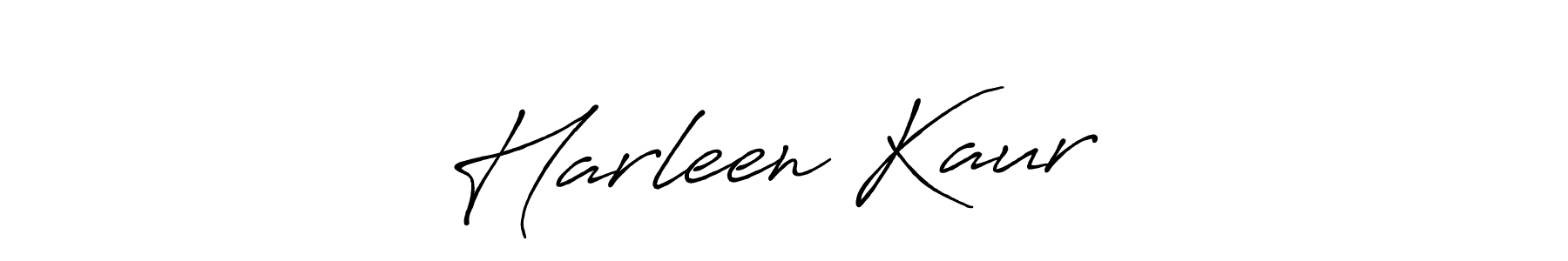 Make a beautiful signature design for name Harleen Kaur♥️. With this signature (Antro_Vectra_Bolder) style, you can create a handwritten signature for free. Harleen Kaur♥️ signature style 7 images and pictures png