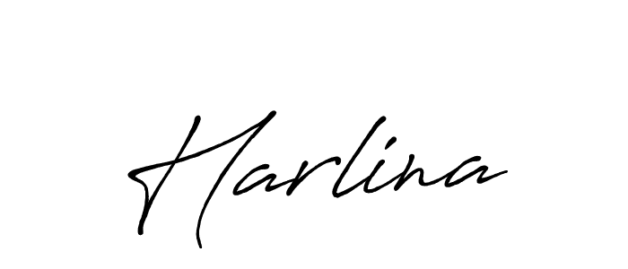 How to make Harlina signature? Antro_Vectra_Bolder is a professional autograph style. Create handwritten signature for Harlina name. Harlina signature style 7 images and pictures png