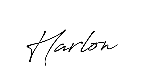 Harlon stylish signature style. Best Handwritten Sign (Antro_Vectra_Bolder) for my name. Handwritten Signature Collection Ideas for my name Harlon. Harlon signature style 7 images and pictures png