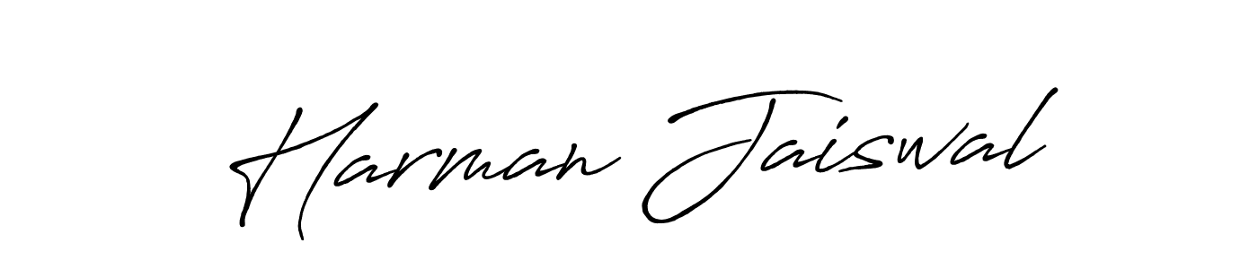Also we have Harman Jaiswal name is the best signature style. Create professional handwritten signature collection using Antro_Vectra_Bolder autograph style. Harman Jaiswal signature style 7 images and pictures png