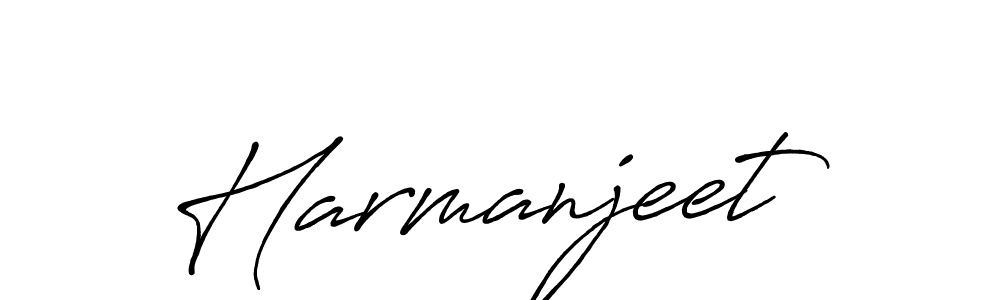 How to make Harmanjeet name signature. Use Antro_Vectra_Bolder style for creating short signs online. This is the latest handwritten sign. Harmanjeet signature style 7 images and pictures png