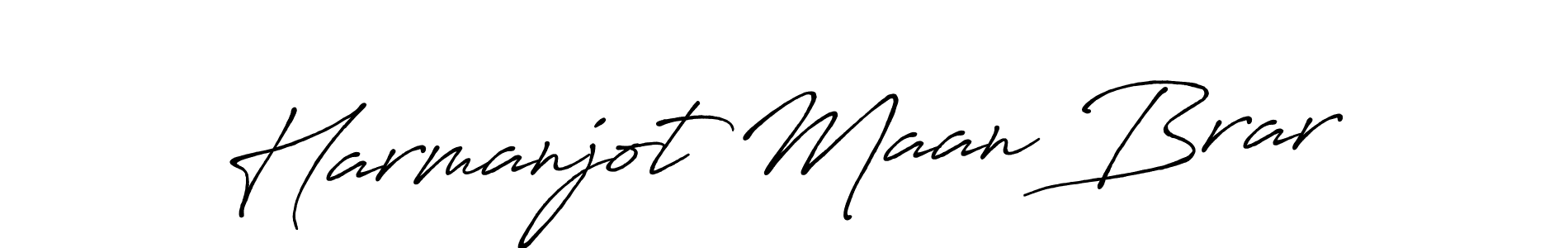 Harmanjot Maan Brar stylish signature style. Best Handwritten Sign (Antro_Vectra_Bolder) for my name. Handwritten Signature Collection Ideas for my name Harmanjot Maan Brar. Harmanjot Maan Brar signature style 7 images and pictures png