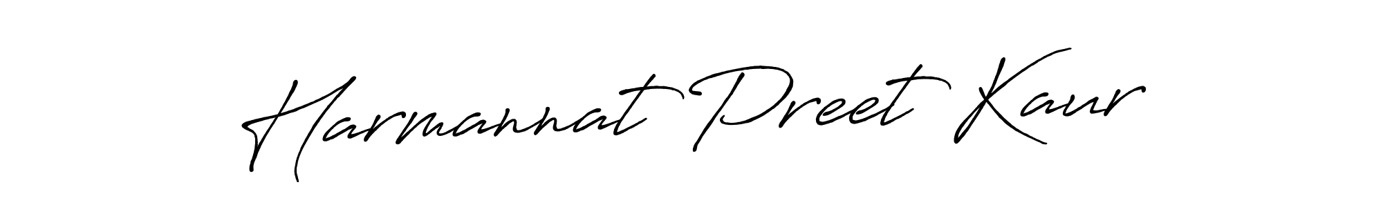 Make a beautiful signature design for name Harmannat Preet Kaur. With this signature (Antro_Vectra_Bolder) style, you can create a handwritten signature for free. Harmannat Preet Kaur signature style 7 images and pictures png