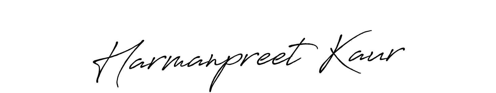 Create a beautiful signature design for name Harmanpreet Kaur. With this signature (Antro_Vectra_Bolder) fonts, you can make a handwritten signature for free. Harmanpreet Kaur signature style 7 images and pictures png