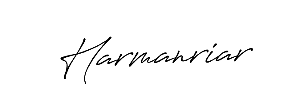 Use a signature maker to create a handwritten signature online. With this signature software, you can design (Antro_Vectra_Bolder) your own signature for name Harmanriar. Harmanriar signature style 7 images and pictures png