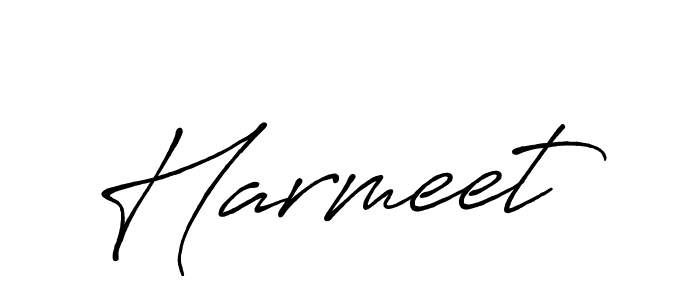 Use a signature maker to create a handwritten signature online. With this signature software, you can design (Antro_Vectra_Bolder) your own signature for name Harmeet. Harmeet signature style 7 images and pictures png