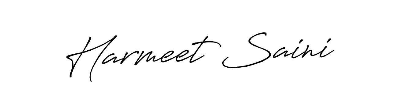 Design your own signature with our free online signature maker. With this signature software, you can create a handwritten (Antro_Vectra_Bolder) signature for name Harmeet Saini. Harmeet Saini signature style 7 images and pictures png