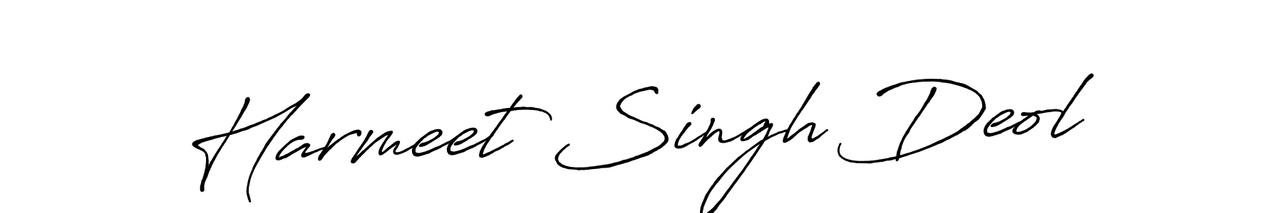 How to make Harmeet Singh Deol name signature. Use Antro_Vectra_Bolder style for creating short signs online. This is the latest handwritten sign. Harmeet Singh Deol signature style 7 images and pictures png