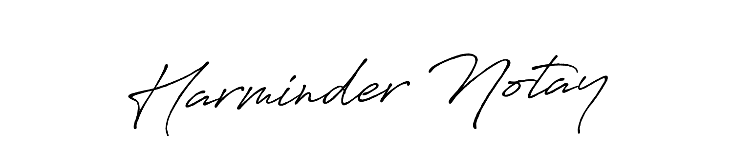Also we have Harminder Notay name is the best signature style. Create professional handwritten signature collection using Antro_Vectra_Bolder autograph style. Harminder Notay signature style 7 images and pictures png