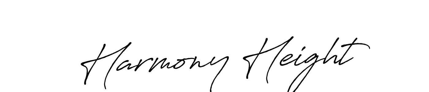 Make a beautiful signature design for name Harmony Height. With this signature (Antro_Vectra_Bolder) style, you can create a handwritten signature for free. Harmony Height signature style 7 images and pictures png