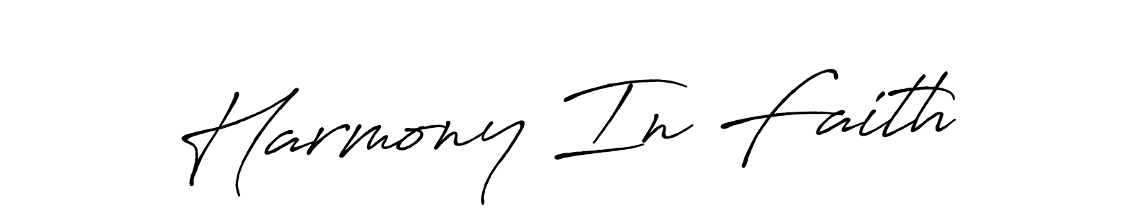 Also You can easily find your signature by using the search form. We will create Harmony In Faith name handwritten signature images for you free of cost using Antro_Vectra_Bolder sign style. Harmony In Faith signature style 7 images and pictures png