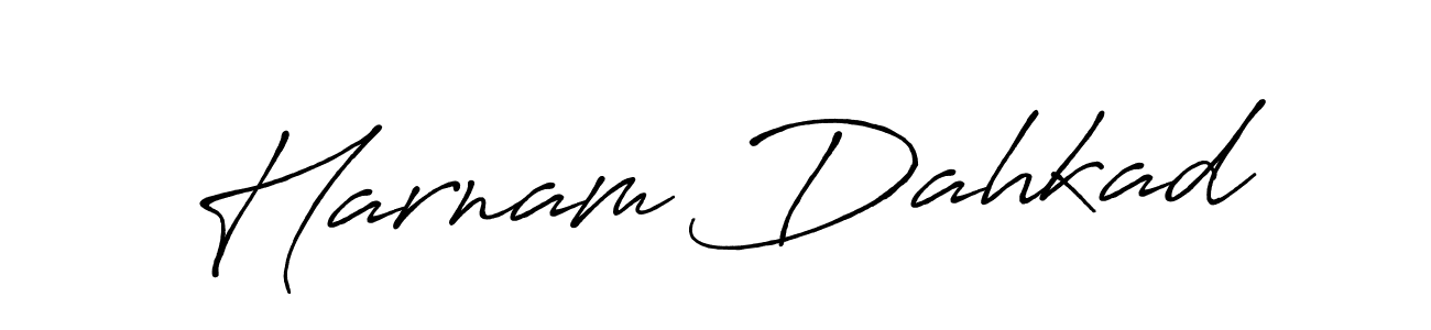 Create a beautiful signature design for name Harnam Dahkad. With this signature (Antro_Vectra_Bolder) fonts, you can make a handwritten signature for free. Harnam Dahkad signature style 7 images and pictures png