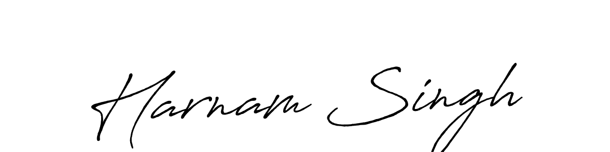 Make a beautiful signature design for name Harnam Singh. With this signature (Antro_Vectra_Bolder) style, you can create a handwritten signature for free. Harnam Singh signature style 7 images and pictures png