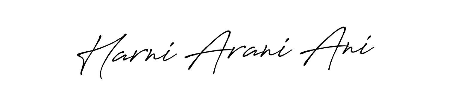 Also You can easily find your signature by using the search form. We will create Harni Arani Ani name handwritten signature images for you free of cost using Antro_Vectra_Bolder sign style. Harni Arani Ani signature style 7 images and pictures png