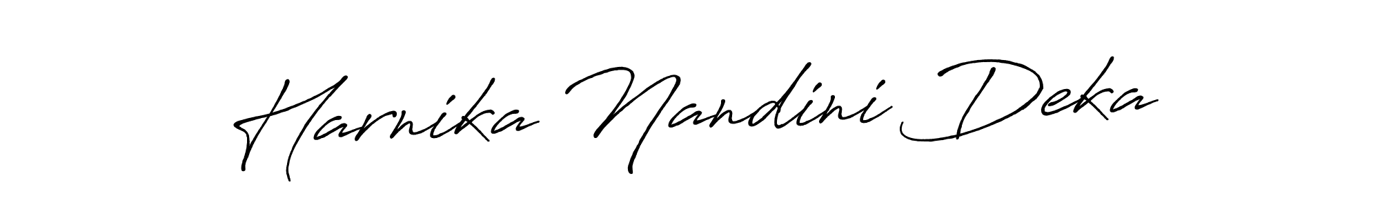 Also we have Harnika Nandini Deka name is the best signature style. Create professional handwritten signature collection using Antro_Vectra_Bolder autograph style. Harnika Nandini Deka signature style 7 images and pictures png