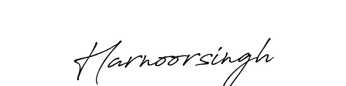 Make a beautiful signature design for name Harnoorsingh. With this signature (Antro_Vectra_Bolder) style, you can create a handwritten signature for free. Harnoorsingh signature style 7 images and pictures png