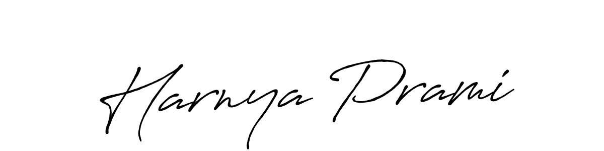Antro_Vectra_Bolder is a professional signature style that is perfect for those who want to add a touch of class to their signature. It is also a great choice for those who want to make their signature more unique. Get Harnya Prami name to fancy signature for free. Harnya Prami signature style 7 images and pictures png