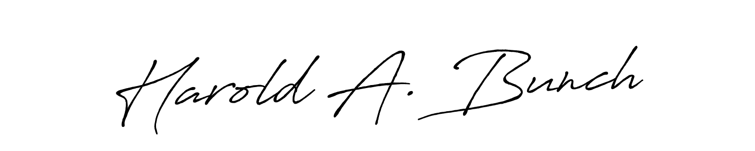 if you are searching for the best signature style for your name Harold A. Bunch. so please give up your signature search. here we have designed multiple signature styles  using Antro_Vectra_Bolder. Harold A. Bunch signature style 7 images and pictures png