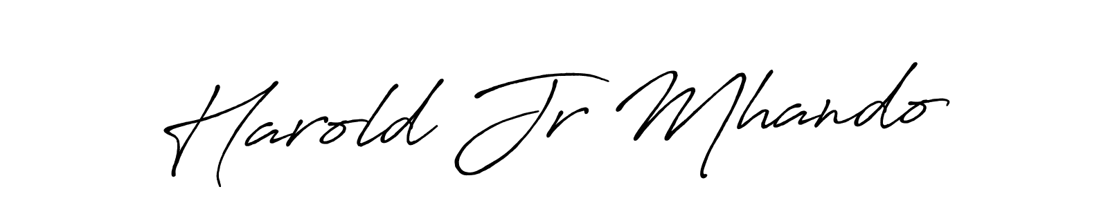 Harold Jr Mhando stylish signature style. Best Handwritten Sign (Antro_Vectra_Bolder) for my name. Handwritten Signature Collection Ideas for my name Harold Jr Mhando. Harold Jr Mhando signature style 7 images and pictures png