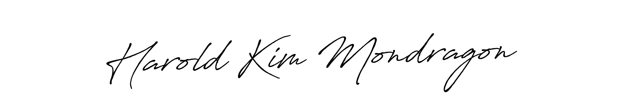Make a short Harold Kim Mondragon signature style. Manage your documents anywhere anytime using Antro_Vectra_Bolder. Create and add eSignatures, submit forms, share and send files easily. Harold Kim Mondragon signature style 7 images and pictures png