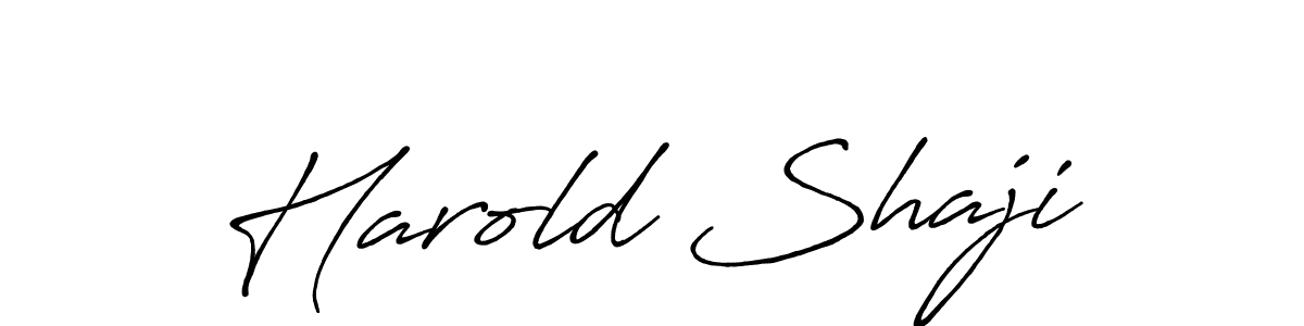 Also You can easily find your signature by using the search form. We will create Harold Shaji name handwritten signature images for you free of cost using Antro_Vectra_Bolder sign style. Harold Shaji signature style 7 images and pictures png