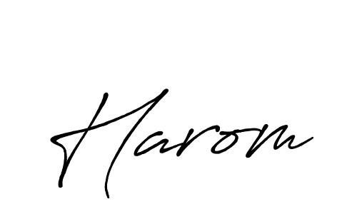 How to make Harom signature? Antro_Vectra_Bolder is a professional autograph style. Create handwritten signature for Harom name. Harom signature style 7 images and pictures png