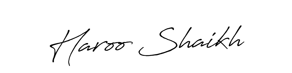 Similarly Antro_Vectra_Bolder is the best handwritten signature design. Signature creator online .You can use it as an online autograph creator for name Haroo Shaikh. Haroo Shaikh signature style 7 images and pictures png