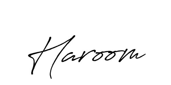 Design your own signature with our free online signature maker. With this signature software, you can create a handwritten (Antro_Vectra_Bolder) signature for name Haroom. Haroom signature style 7 images and pictures png