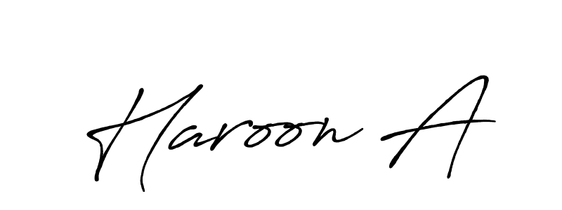 You can use this online signature creator to create a handwritten signature for the name Haroon A. This is the best online autograph maker. Haroon A signature style 7 images and pictures png