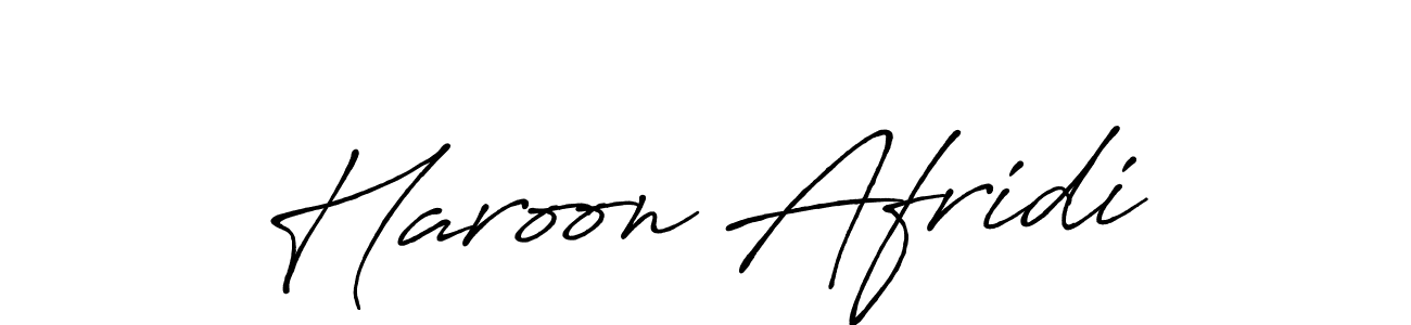 Use a signature maker to create a handwritten signature online. With this signature software, you can design (Antro_Vectra_Bolder) your own signature for name Haroon Afridi. Haroon Afridi signature style 7 images and pictures png