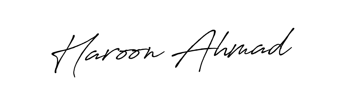 Also we have Haroon Ahmad name is the best signature style. Create professional handwritten signature collection using Antro_Vectra_Bolder autograph style. Haroon Ahmad signature style 7 images and pictures png