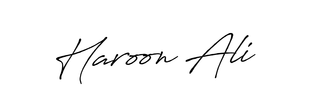 Make a beautiful signature design for name Haroon Ali. With this signature (Antro_Vectra_Bolder) style, you can create a handwritten signature for free. Haroon Ali signature style 7 images and pictures png