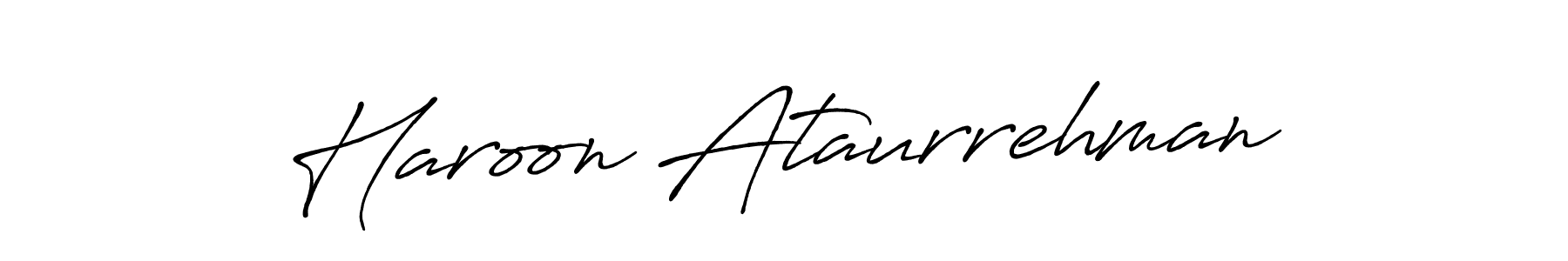 Use a signature maker to create a handwritten signature online. With this signature software, you can design (Antro_Vectra_Bolder) your own signature for name Haroon Ataurrehman. Haroon Ataurrehman signature style 7 images and pictures png