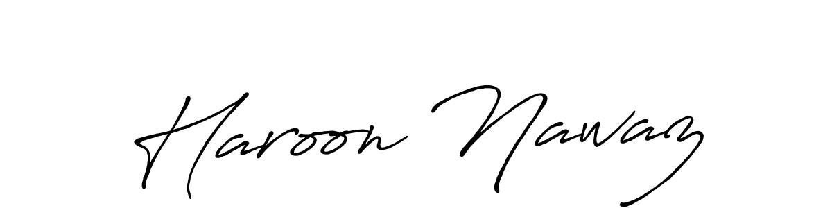 How to make Haroon Nawaz signature? Antro_Vectra_Bolder is a professional autograph style. Create handwritten signature for Haroon Nawaz name. Haroon Nawaz signature style 7 images and pictures png