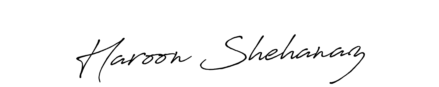 Haroon Shehanaz stylish signature style. Best Handwritten Sign (Antro_Vectra_Bolder) for my name. Handwritten Signature Collection Ideas for my name Haroon Shehanaz. Haroon Shehanaz signature style 7 images and pictures png