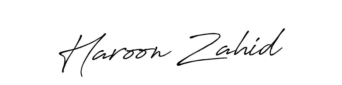 Create a beautiful signature design for name Haroon Zahid. With this signature (Antro_Vectra_Bolder) fonts, you can make a handwritten signature for free. Haroon Zahid signature style 7 images and pictures png