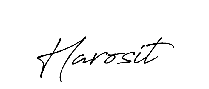 Make a beautiful signature design for name Harosit. With this signature (Antro_Vectra_Bolder) style, you can create a handwritten signature for free. Harosit signature style 7 images and pictures png