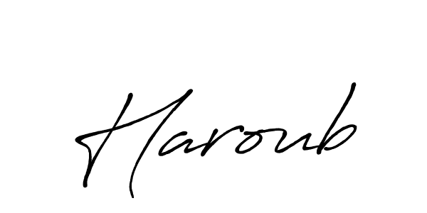 Once you've used our free online signature maker to create your best signature Antro_Vectra_Bolder style, it's time to enjoy all of the benefits that Haroub name signing documents. Haroub signature style 7 images and pictures png