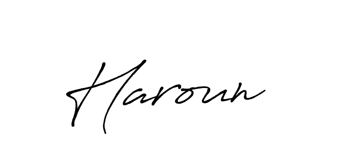 You should practise on your own different ways (Antro_Vectra_Bolder) to write your name (Haroun ) in signature. don't let someone else do it for you. Haroun  signature style 7 images and pictures png