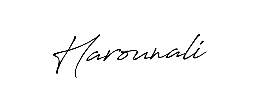 The best way (Antro_Vectra_Bolder) to make a short signature is to pick only two or three words in your name. The name Harounali include a total of six letters. For converting this name. Harounali signature style 7 images and pictures png